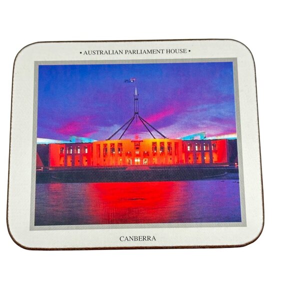Ashdene Of Australia Canberra Coasters Australian Landmarks Cork Back Set of 6 - Picture 10 of 15